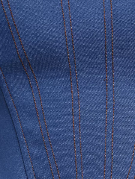 Back Zip Seams Corset Camisole