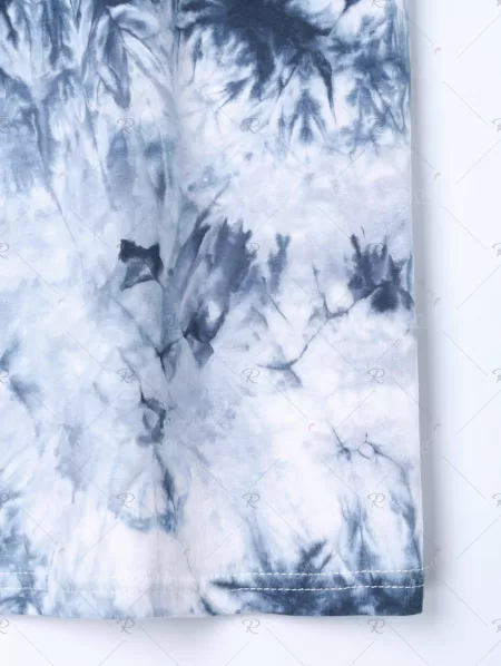 Beading Casual Tie Dye T-shirt