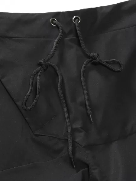 Button And Zipper Embellish Solid Color Jogger Pants