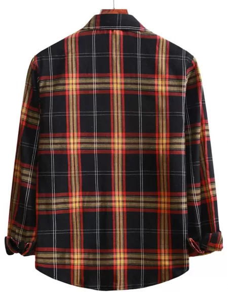 Button Up Plaid Casual Shirt