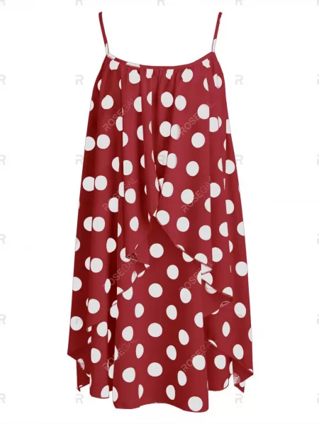 Cami Polka Dot Dress With Crop T-shirt
