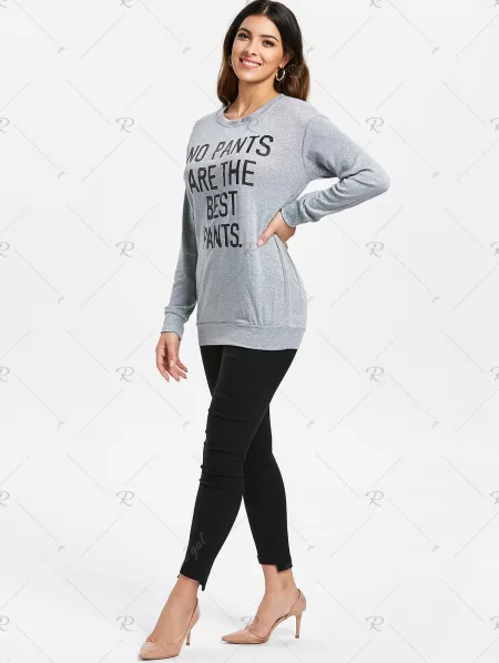 Casual Crew Neck Pullover Graphic Sweatshirt