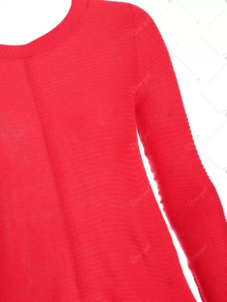 Casual Long Sleeve Jersey Swing Dress