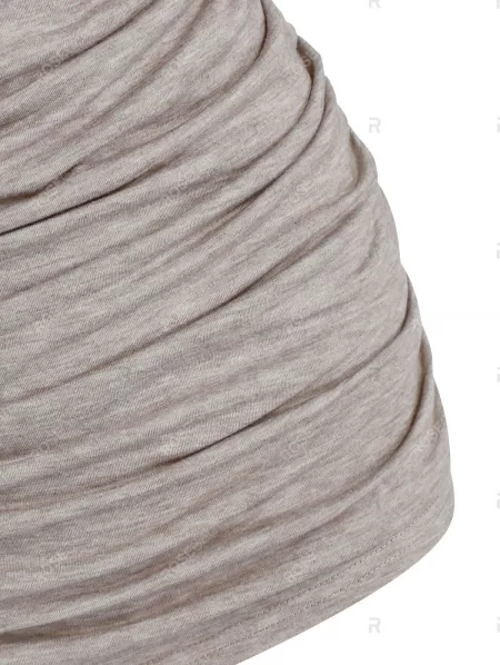 Casual Surplice Ruched T Shirt