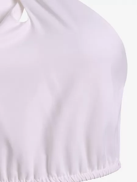 Chain Halter Keyhole Crop Top