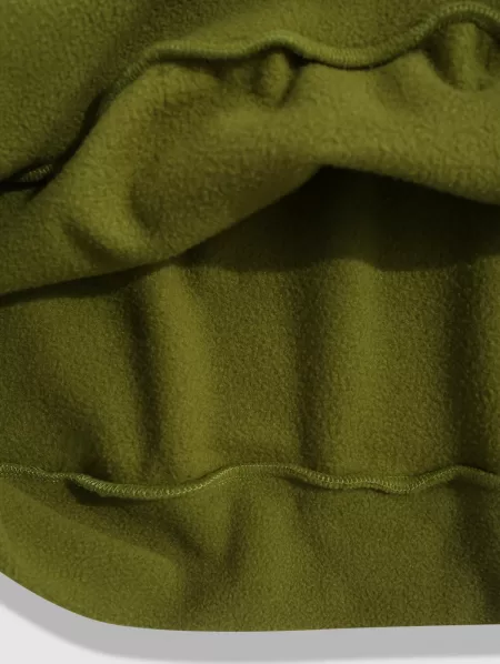 Colorblock Letter Mountain Embroidery Polar Fleece Vintage Hoodie