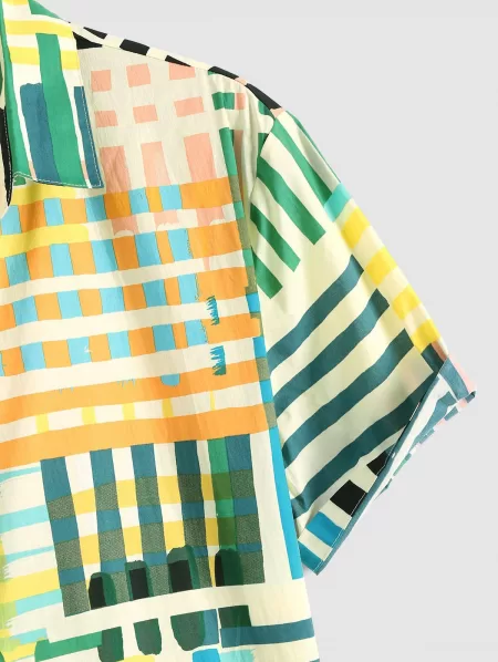 Colorful Striped Button Up Shirt