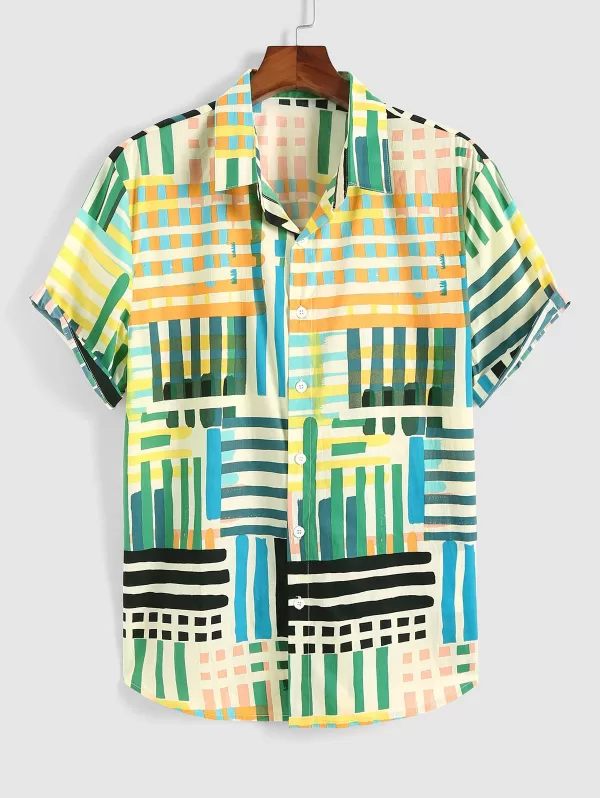 Colorful Striped Button Up Shirt