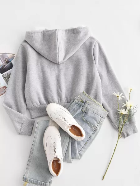 Fleece Lined Zip Up Hoodie