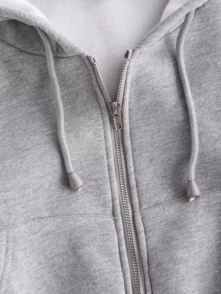 Fleece Lined Zip Up Hoodie