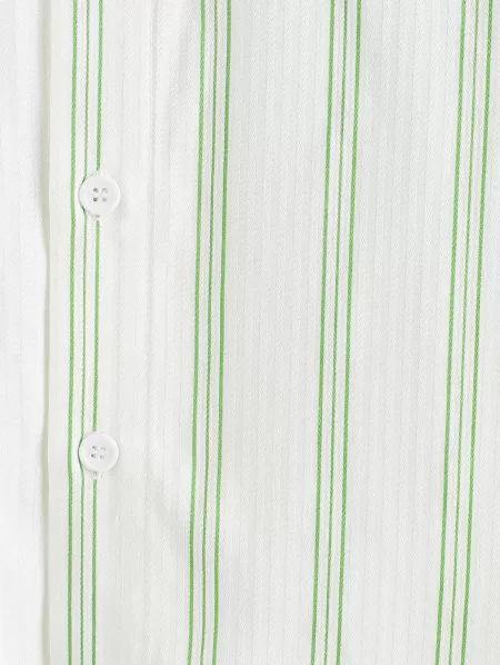 Front Pocket Design Striped Casual Shirt