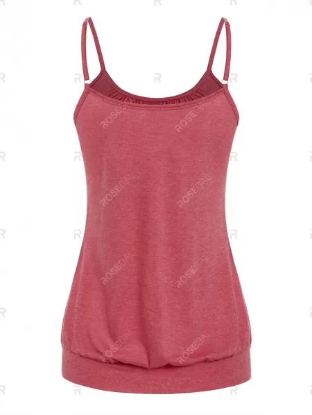 Heathered Blouson Casual Cami Top