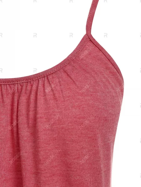 Heathered Blouson Casual Cami Top