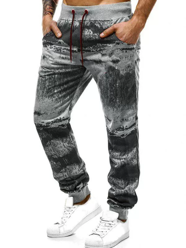 Ink Painting Print Jogger Sweatpants