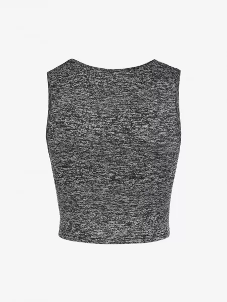 Knot Front Sleeveless Breathable Sport Tank Top