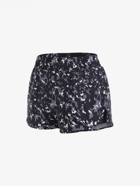 Layered Abstract Print Track Shorts