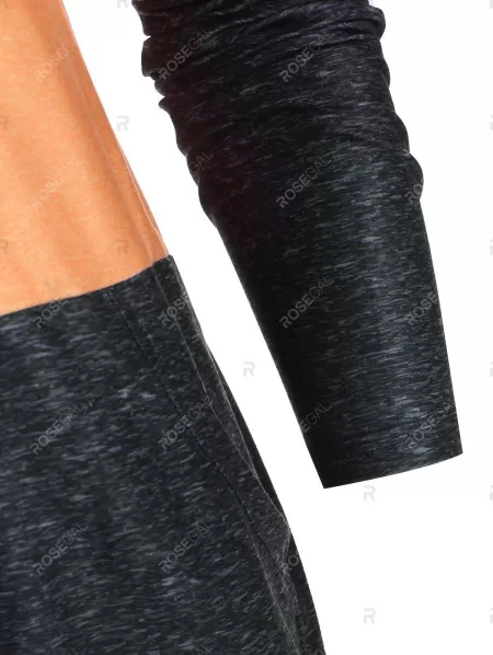 Leopard Colorblock Front Pocket Hoodie