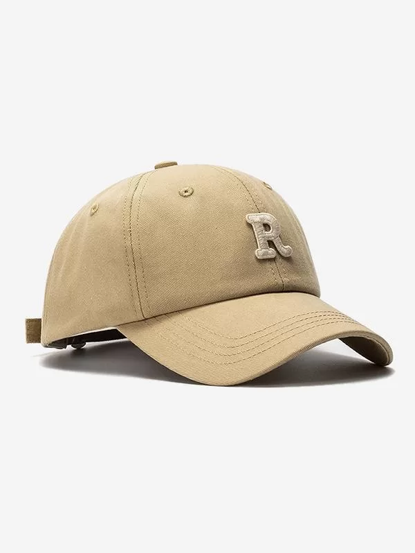 Letter Embroider Solid Color Baseball Cap