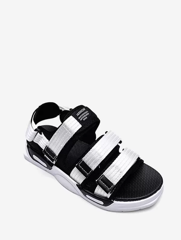 Multi Straps Hook And Loop Sandals