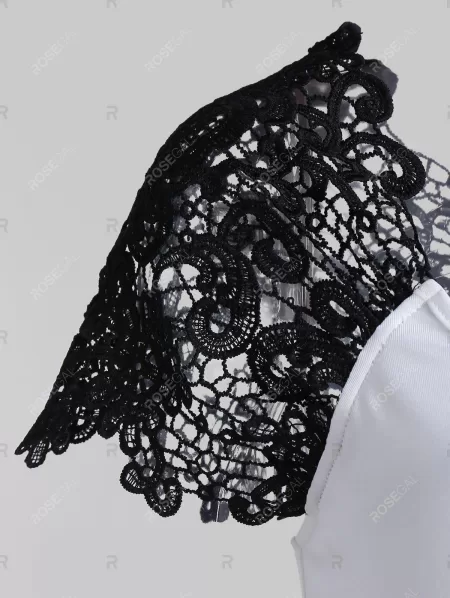 Ombre Lace Insert Handkerchief T-shirt