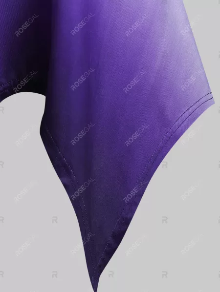 Ombre Lace Insert Handkerchief T-shirt