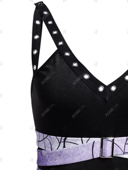 Plunge Rings Fit And Flare Halloween Dress