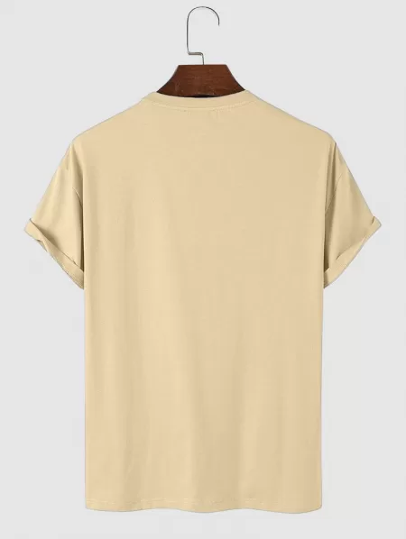 Sea Waves Printed Tee And Drawstring Shorts Set