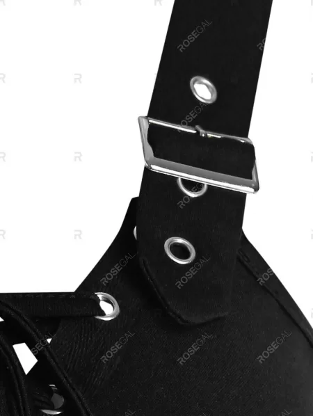 Splatter Paint Grommet High Waist Cami Dress