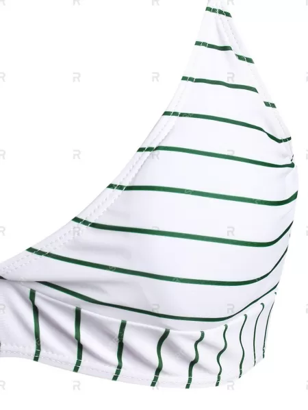 Striped High Rise Cami Tank Bikini Swimwear