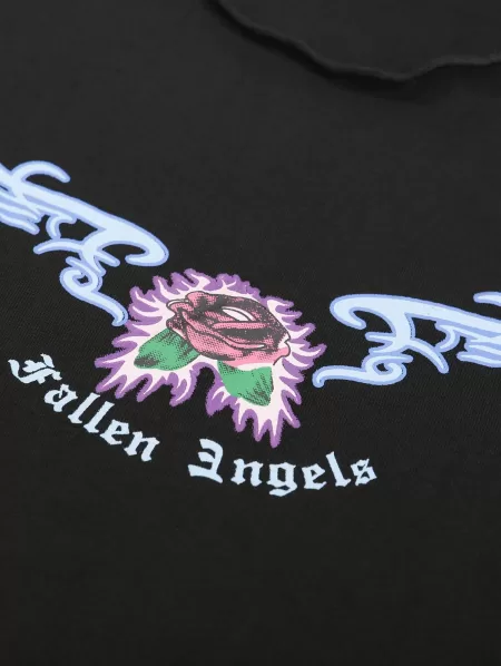 Tie Back Floral Rose Baby Tee