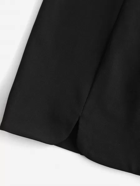 Tulle Panel Ruffles Slit Bodycon Dress