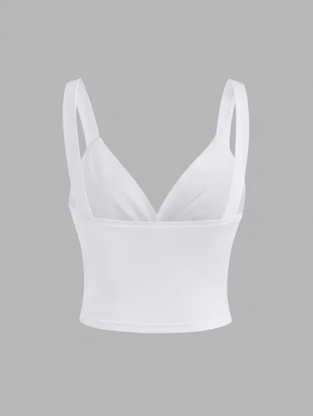 Twist Ruched Cutout Tank Top With Ditsy Floral Cinched Slit Skirt