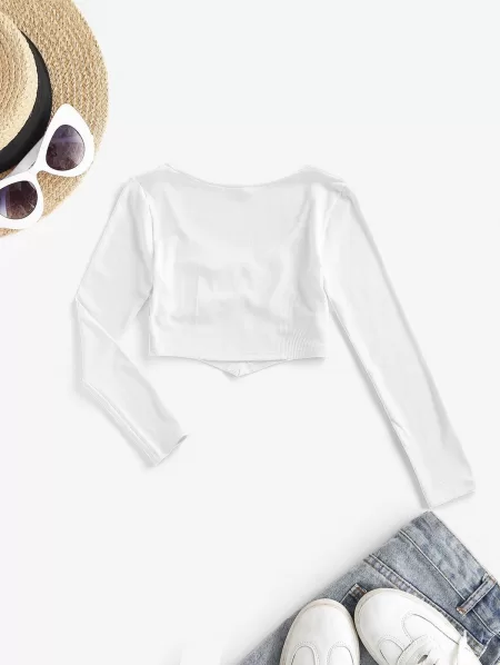 U Wired Ribbed Corset Style T Shirt