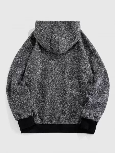 Usa Embroidered Knit Fleece Hoodie