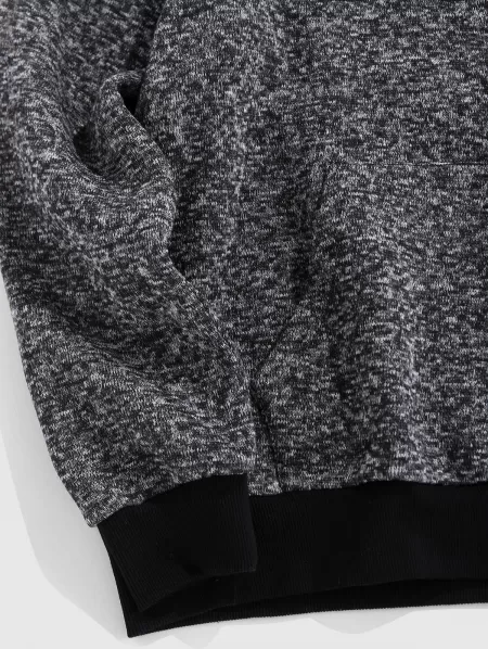 Usa Embroidered Knit Fleece Hoodie